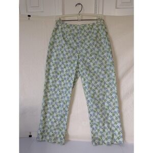 Tribeca Studio Womens 6 Multicolor Floral Flat Front Capri Pants 31-5752-6